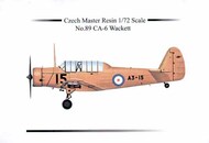 CAC CA-6 Wackett NOW WITH DECALS! RAF and Australian #CMR72-5089