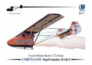  Czech Master Resin  1/72 Opel-Sander RAK.1 glider with decals CMR72-G109