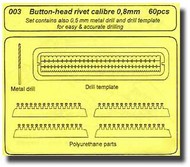  CMK Czech Master  1/35 Button - head rivet calibre 0.8 mm (60 pcs) CMK003