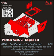  CMK Czech Master  1/35 Panther Ausf.G Engine set for Drag.kit CMK3136