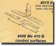 Me.410B Control Surfaces #CMK4006