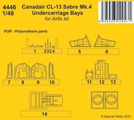 Canadair CL-13 Sabre Mk.4 Undercarriage Bays #CMK4446