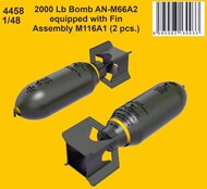  CMK Czech Master  1/48 2000 Lb Bomb AN-M66A2 equipped with Fin Assembly M116A1 (2 pcs.) CMK4458