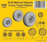 B-25 Mitchell Wheels/ Cross Tread Pattern #CMK4466