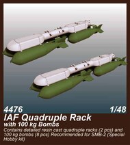 IAF Quadruple Rack with 100 kg Bombs (2 pcs.) / for SMB-2 #CMK4476