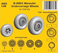 Martin B-26B Marauder undercarriage and wheels #CMK4483