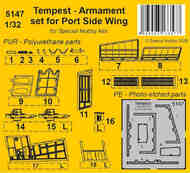 Hawker Tempest - Armament set for Port Side Wing CMK5147