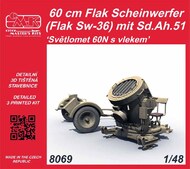 60 cm Flak Scheinwerfer (Flak Sw-36) mit Sd.Ah.51 / Svatlomet 60N s vlekem #CMK8069
