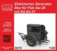  CMK Czech Master  1/48 Elektrischer Generator 8kw for Flak Sw-36 mit Sd.Ah.51 - Pre-Order Item CMK8070