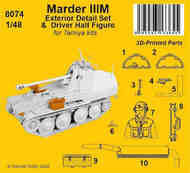 Marder IIIM Exterior Detail Set & Driver Half Figure #CMK8074