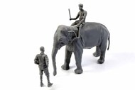 WWII RAF Mechanic in India + Elephant with Mahout (2 fig. + elephant) #CMKF48345