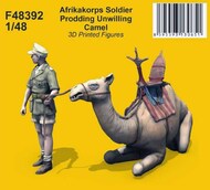  CMK Czech Master  1/48 Afrika Korps Soldier Prodding Unwilling Camel CMKF48392