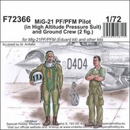 Mikoyan MiG-21PF/PFM Pilot (in High Altitude Pressure Suit) and Ground Crew (2 fig.) #CMKF72366