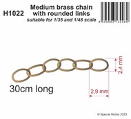 Medium brass chain with rounded links - suitable for 1/35 and 1/48 sc #CMKH1022