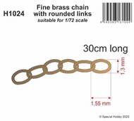 Fine brass chain with rounded links - suitable for 1/72 sc #CMKH1024