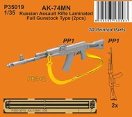  CMK Czech Master  1/35 AK-74MN Soviet/Russian Assault Rifle / Laminated Full Gunstock Type CMKP35019