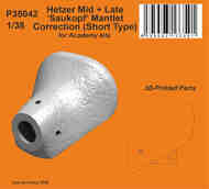 Hetzer Mid + Late Saukopf Mantlet Correction (Long Type) #CMKP35043
