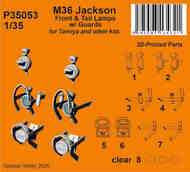  CMK Czech Master  1/35 M36 Jackson Front Headlights with Guards CMKP35053