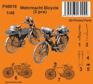  CMK Czech Master  1/48 Wehrmacht Bicycle (2 pcs) CMKP48018