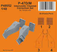  CMK Czech Master  1/48 Republic P-47D/P-47M Thunderbolt Intercooler Channel Correction Set CMKP48052