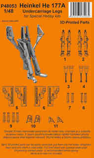  CMK Czech Master  1/48 Heinkel He.177A Undercarriage Legs CMKP48053