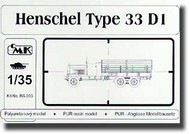  CMK Czech Master  1/35 Henschel Type 33 Truck Resin Kit CMKRA003