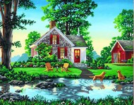  Dimensions  NoScale Summer Cottage Paint by Number (20"x16")* DMS91433