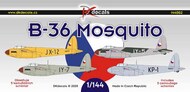  DK Decals  1/144 B-36 (Mosquito FB.VI) 'CzAF Post-war Service' OUT OF STOCK IN US, HIGHER PRICED SOURCED IN EUROPE DKD144002