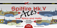 DK Decals  1/32 Supermarine Spitfire Mk.V Aces over Africa and Malta DKD32009
