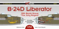  DK Decals  1/32 Consolidated B-24D Liberator 90th BG The Jolly Rogers DKD32028