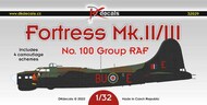  DK Decals  1/32 Boeing Fortress Mk.II/III of No.100 Group RAF DKD32029