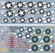  DK Decals  1/48 Pacific Fighters Pt.1: Warhawk, Hellcat, Airacobra, Corsair, Mustang, Thunderbolt DKD48017