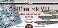  DK Decals  1/48 Supermarine Spitfire Mk.VIII in RAF, RAAF, SAAF service DKD48041