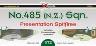  DK Decals  1/72 No.485 (NZ) Sq. 'Presentation Spitfires' (21 camouflage schemes) DKD72034