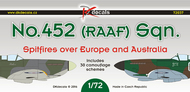  DK Decals  1/72 452 RAAF Sqn Supermarine Spitfires over Europe and Asia DKD72037