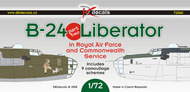  DK Decals  1/72 Consolidated B-24 Liberator Pt.2, in RAF and Commonwealth Service DKD72061