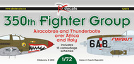  DK Decals  1/72 350th Fighter Group: P-39 & P-47s over Africa nad Italy DKD72073