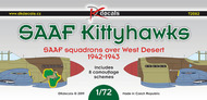  DK Decals  1/72 SAAF Curtiss Kittyhawks 1942-43 DKD72082