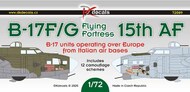  DK Decals  1/72 Boeing B-17F/B-17G Flying Fortress 15th Air Force DKD72089
