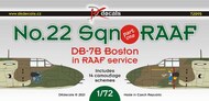  DK Decals  1/72 No.22 Sq. RAAF (DB-7B), Pt.1 DKD72095