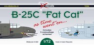  DK Decals  1/72 North-American B-25C Mitchell 'Fat Cat' as time went on DKD72102