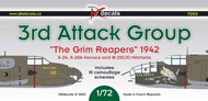  DK Decals  1/72 3rd Attack Group 'The Grim Reapers' 1942 DKD72103