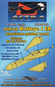  Daco Products  1/48 AGM-62 Walleye I ER television-guided bomb Walleye Mk.21/Mk.29/Mk.34 WAS 8.99. NOW BEING CLEARED!! SAVE 1/3RD!!! ASR4803