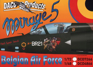  Daco Products  1/48 Belgian Air Force Dassault Mirage 5 Stencilling & zappings OUT OF STOCK IN US, HIGHER PRICED SOURCED IN EUROPE DCD4866