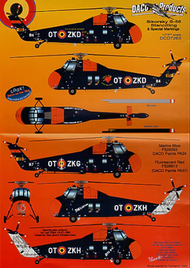  Daco Products  1/72 Sikorsky S-58 stencilling DCD7263