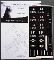  Dead Design Models  1/48 Douglas B-26K Invader National Insignia paint masks & Markings DDMNM48046