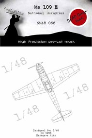  Dead Design Models  1/48 Messerschmitt Bf.109E-1/Bf.109E-3 National Insignia paint masks DDMNM48056