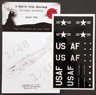  Dead Design Models  1/48 North-American F-82G Twin Mustang National Insignias DDMNM48076