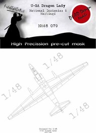  Dead Design Models  1/48 Lockheed U-2A Dragon Lady National Insignias DDMNM48079