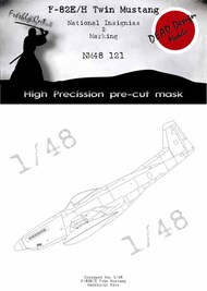  Dead Design Models  1/48 North-American F-82E/H Twin Mustang national insignia DDMNM48121